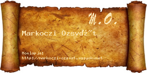 Markoczi Ozsvát névjegykártya